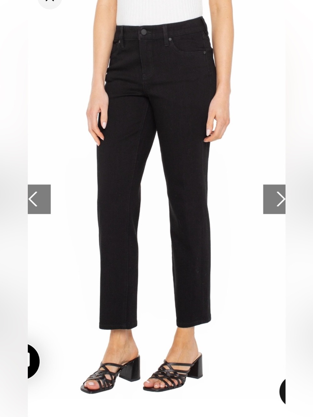 Liverpool the Straight Leg Jeans — Black